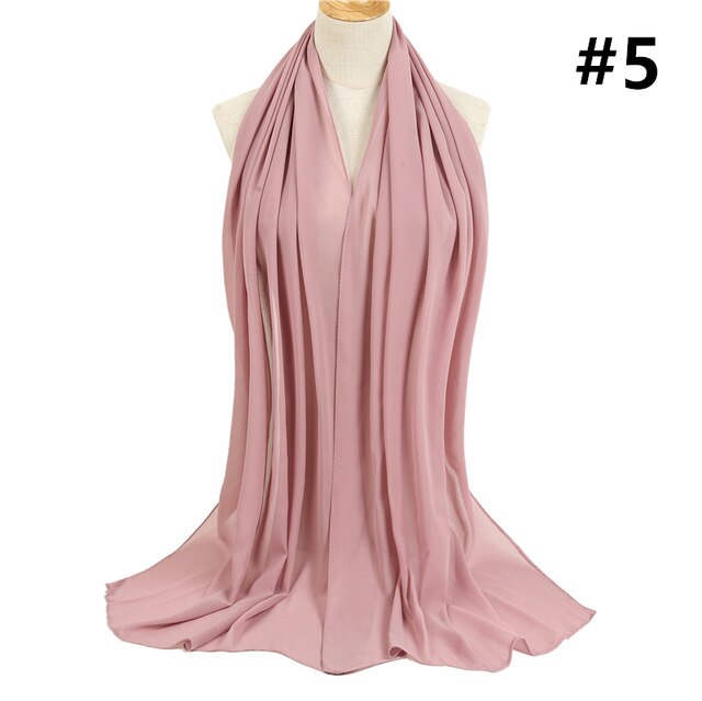 Bubble Chiffon Silk Scarf Solid Color Bandana Shawl #2883-women-wanahavit-5-wanahavit