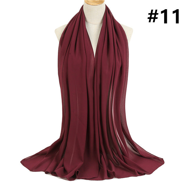 Bubble Chiffon Silk Scarf Solid Color Bandana Shawl #2883-women-wanahavit-11-wanahavit
