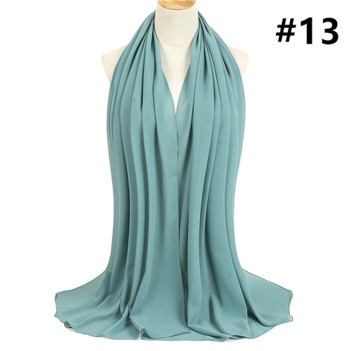 Load image into Gallery viewer, Bubble Chiffon Silk Scarf Solid Color Bandana Shawl #2883-women-wanahavit-13-wanahavit
