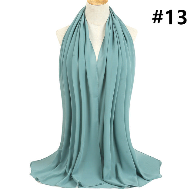 Bubble Chiffon Silk Scarf Solid Color Bandana Shawl #2883-women-wanahavit-13-wanahavit