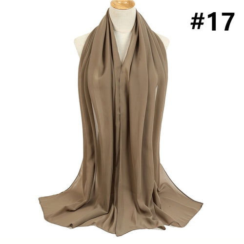 Load image into Gallery viewer, Bubble Chiffon Silk Scarf Solid Color Bandana Shawl #2883-women-wanahavit-17-wanahavit
