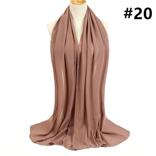 Load image into Gallery viewer, Bubble Chiffon Silk Scarf Solid Color Bandana Shawl #2883-women-wanahavit-20-wanahavit
