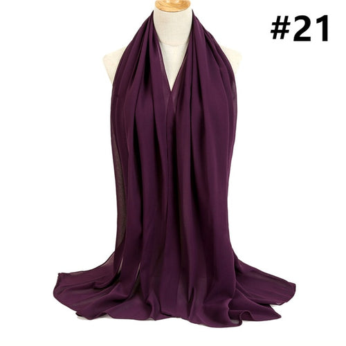 Load image into Gallery viewer, Bubble Chiffon Silk Scarf Solid Color Bandana Shawl #2883-women-wanahavit-21-wanahavit
