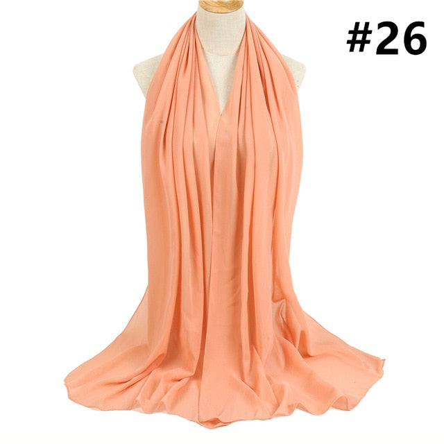 Bubble Chiffon Silk Scarf Solid Color Bandana Shawl #2883-women-wanahavit-26-wanahavit