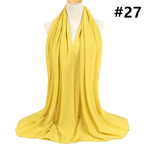 Load image into Gallery viewer, Bubble Chiffon Silk Scarf Solid Color Bandana Shawl #2883-women-wanahavit-27-wanahavit
