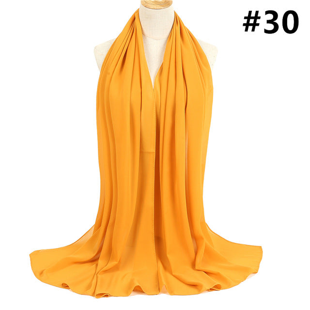 Bubble Chiffon Silk Scarf Solid Color Bandana Shawl #2883-women-wanahavit-30-wanahavit