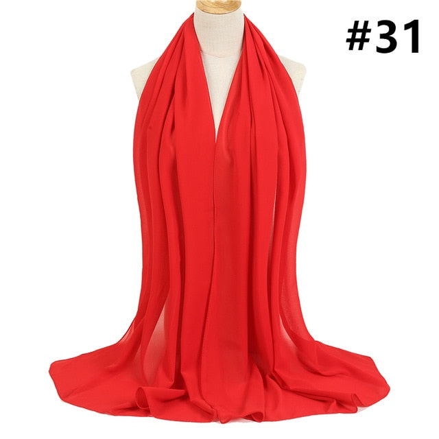 Bubble Chiffon Silk Scarf Solid Color Bandana Shawl #2883-women-wanahavit-31-wanahavit