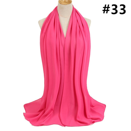 Load image into Gallery viewer, Bubble Chiffon Silk Scarf Solid Color Bandana Shawl #2883-women-wanahavit-33-wanahavit
