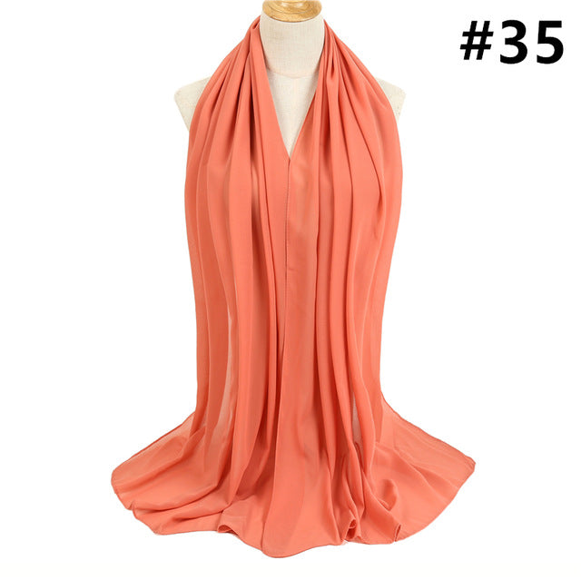 Bubble Chiffon Silk Scarf Solid Color Bandana Shawl #2883-women-wanahavit-35-wanahavit