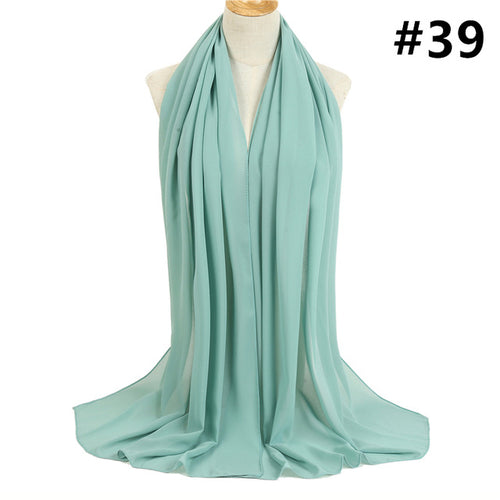 Load image into Gallery viewer, Bubble Chiffon Silk Scarf Solid Color Bandana Shawl #2883-women-wanahavit-39-wanahavit
