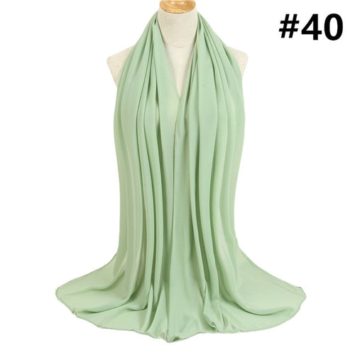 Load image into Gallery viewer, Bubble Chiffon Silk Scarf Solid Color Bandana Shawl #2883-women-wanahavit-40-wanahavit
