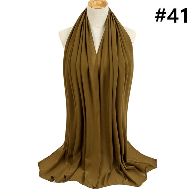 Bubble Chiffon Silk Scarf Solid Color Bandana Shawl #2883-women-wanahavit-41-wanahavit