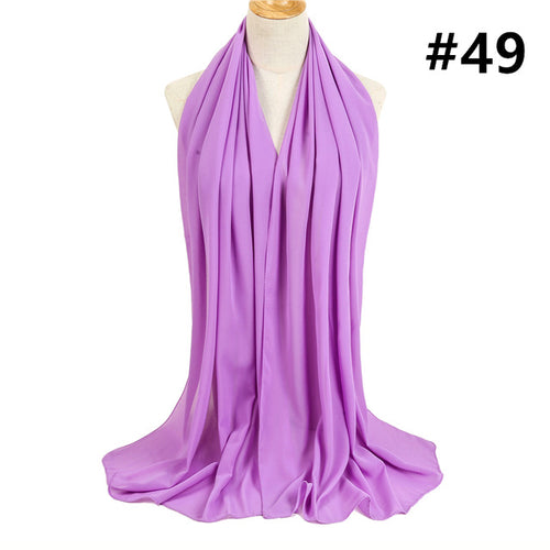 Load image into Gallery viewer, Bubble Chiffon Silk Scarf Solid Color Bandana Shawl #2883-women-wanahavit-49-wanahavit
