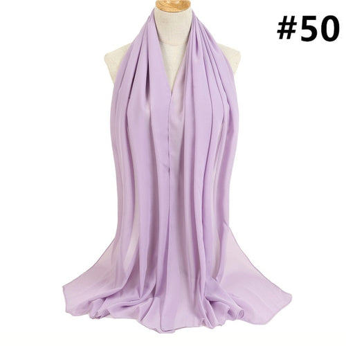 Load image into Gallery viewer, Bubble Chiffon Silk Scarf Solid Color Bandana Shawl #2883-women-wanahavit-50-wanahavit
