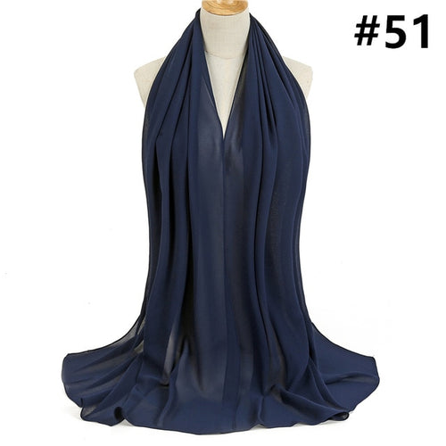 Load image into Gallery viewer, Bubble Chiffon Silk Scarf Solid Color Bandana Shawl #2883-women-wanahavit-51-wanahavit
