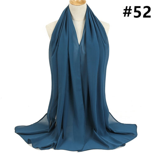 Load image into Gallery viewer, Bubble Chiffon Silk Scarf Solid Color Bandana Shawl #2883-women-wanahavit-52-wanahavit
