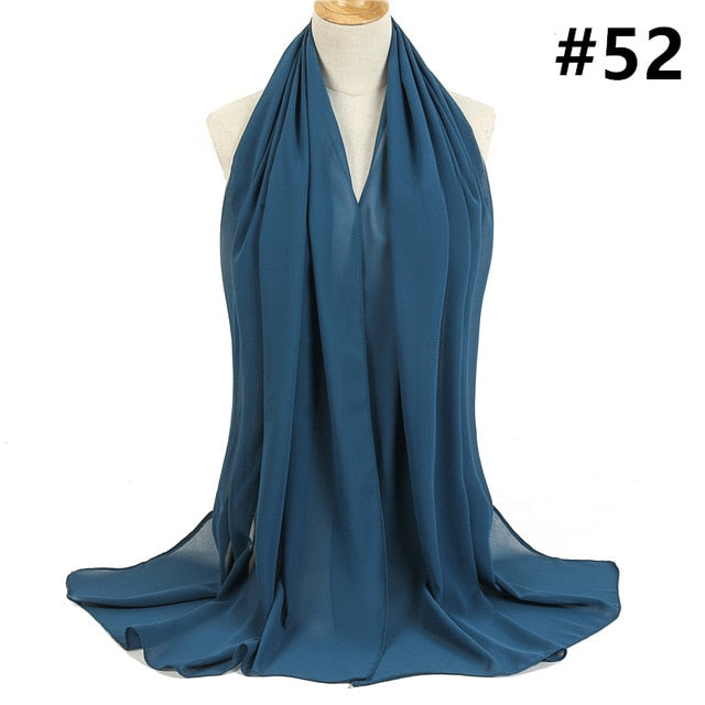 Bubble Chiffon Silk Scarf Solid Color Bandana Shawl #2883-women-wanahavit-52-wanahavit