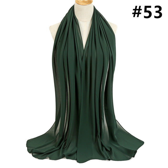 Bubble Chiffon Silk Scarf Solid Color Bandana Shawl #2883-women-wanahavit-53-wanahavit