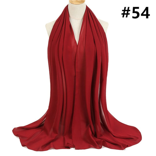 Load image into Gallery viewer, Bubble Chiffon Silk Scarf Solid Color Bandana Shawl #2883-women-wanahavit-54-wanahavit
