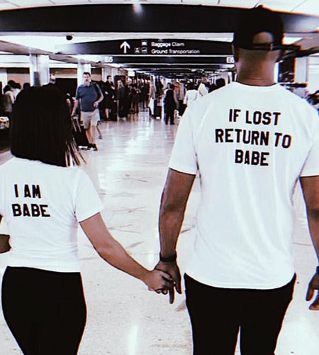 If Lost Return To Babe, I Am Babe Matching Couple Tees-unisex-wanahavit-FB82-FSTWH-L-wanahavit