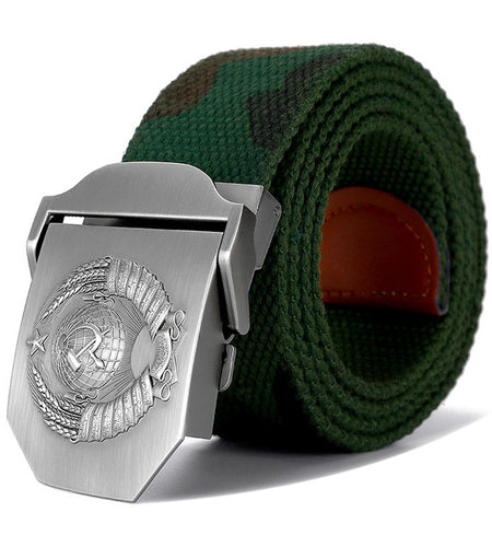 3D Soviet National Emblem Canvas Military Belt-men-wanahavit-Camo-130cm-wanahavit