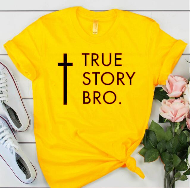 True Story Bro Christian Statement Shirt-unisex-wanahavit-gold tee black text-S-wanahavit