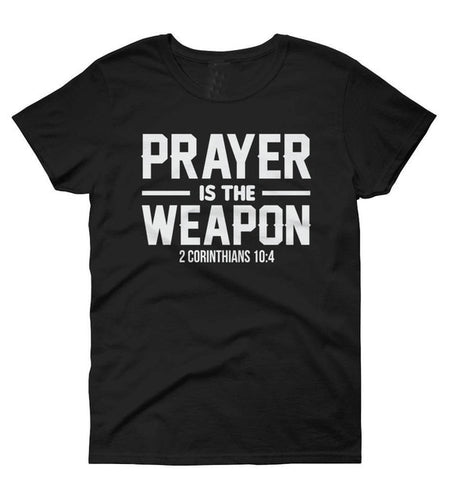 Prayer Is The Tool Corinthians Christian Statement Shirt-unisex-wanahavit-black tee white text-XL-wanahavit