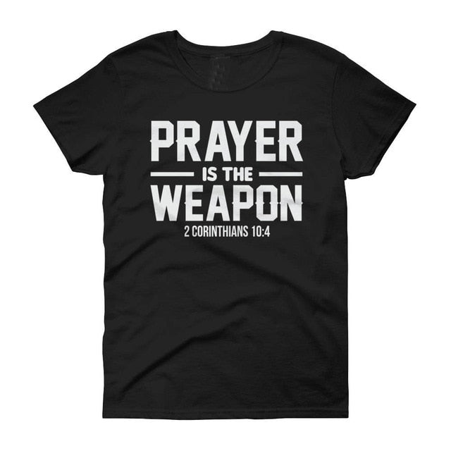 Prayer Is The Tool Corinthians Christian Statement Shirt-unisex-wanahavit-black tee white text-XL-wanahavit