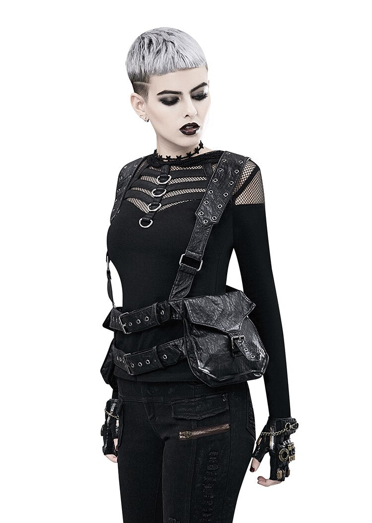 Designer Steampunk PU Leather Shoulder Waist Bag-women-wanahavit-wanahavit