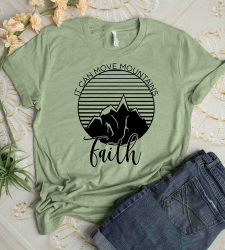 It Can Move Mountains Faith Christian Statement Shirt-unisex-wanahavit-olive tee black text-L-wanahavit