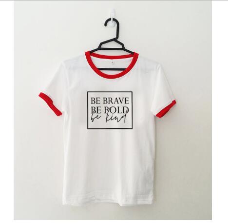 Load image into Gallery viewer, Be Brave Be Bold Be Kind Christian Statement Shirt-unisex-wanahavit-red ringer-L-wanahavit

