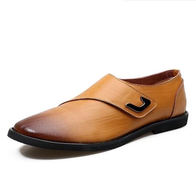 Business Designer Genuine Leather Flat Oxford Shoe-men-wanahavit-Light brown-7-wanahavit