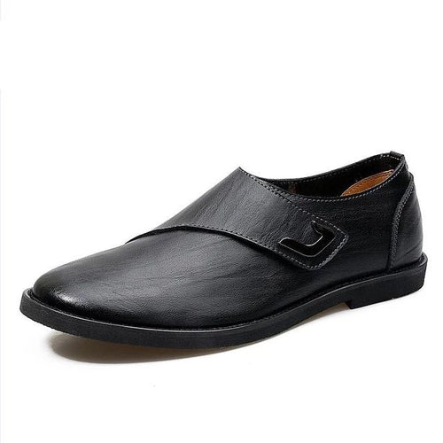 Load image into Gallery viewer, Business Designer Genuine Leather Flat Oxford Shoe-men-wanahavit-black-7.5-wanahavit
