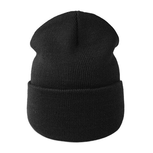 Load image into Gallery viewer, Solid Color Winter Skullies Casual Warm Knitted Winter Beanie-unisex-wanahavit-Black-wanahavit
