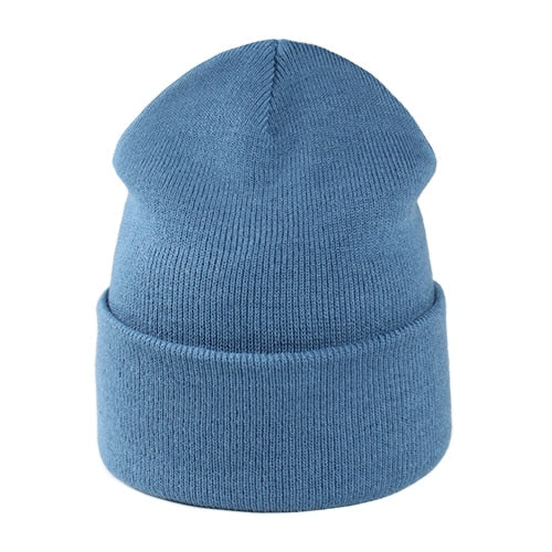 Load image into Gallery viewer, Solid Color Winter Skullies Casual Warm Knitted Winter Beanie-unisex-wanahavit-Blue 2-wanahavit
