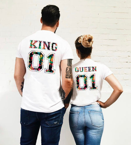 King & Queen Abstract Matching Couple Tees-unisex-wanahavit-FU17-FSTWH-S-wanahavit