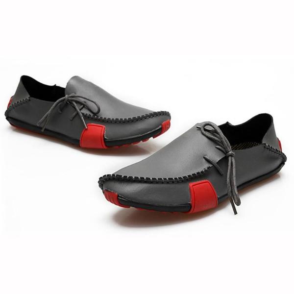 High Quality Fashion Leather Comfortable Loafer-men-wanahavit-gray-6.5-wanahavit