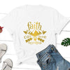 white tee gold text