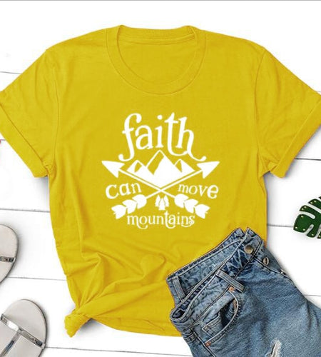 Faith Can Move Mountains Arrow Christian Statement Shirt-unisex-wanahavit-mustard-white text-XXL-wanahavit