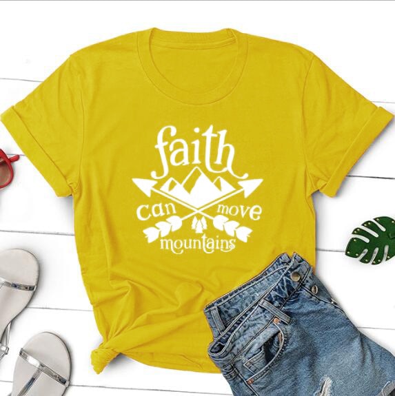 Faith Can Move Mountains Arrow Christian Statement Shirt-unisex-wanahavit-mustard-white text-XXL-wanahavit