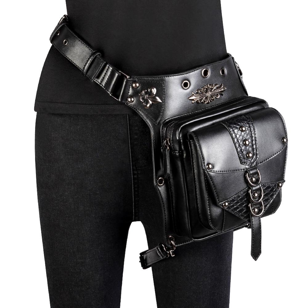 Gothic Rivets Motorcycle Steampunk Chain Belt Waist Bag-women-wanahavit-wanahavit
