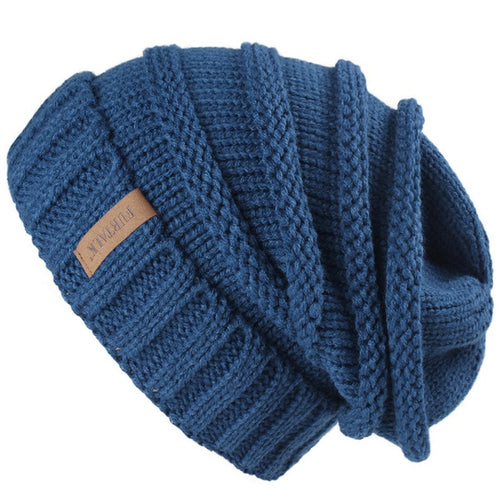 Load image into Gallery viewer, Winter Knitted Slouchy Casual Warm Knitted Winter Beanie-unisex-wanahavit-Blue-wanahavit
