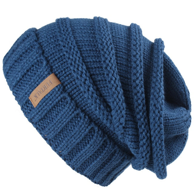 Winter Knitted Slouchy Casual Warm Knitted Winter Beanie-unisex-wanahavit-Blue-wanahavit