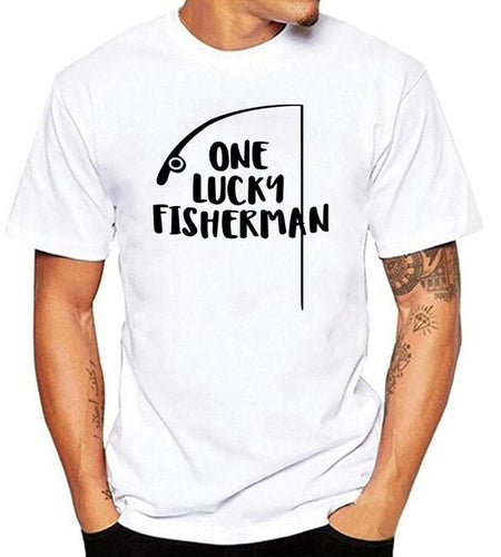 One Lucky Fisherman Best Catch of His Life Matching Couple Tees-unisex-wanahavit-N697-MSTWH-XL-wanahavit