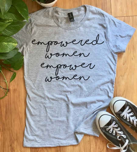 Empowered Women Empower Women Christian Statement Shirt-unisex-wanahavit-gray tee black text-XXL-wanahavit