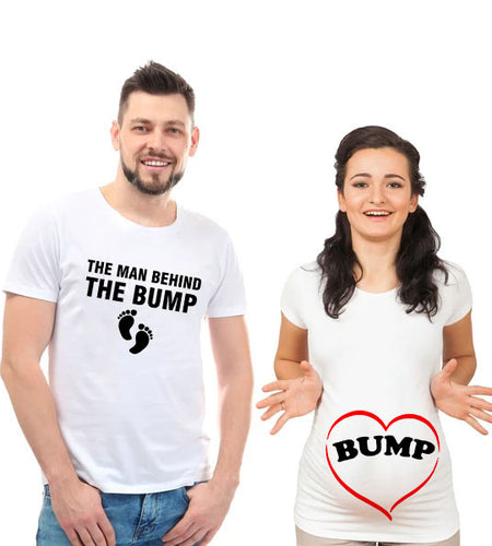 The Man Behind The Bump Maternity Matching Couple Tees-unisex-wanahavit-P250-PSTWH-S-wanahavit