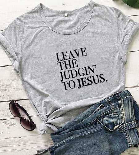 Leave The Judgin' To Jesus Christian Statement Shirt-unisex-wanahavit-burgundy-white text-XXL-wanahavit