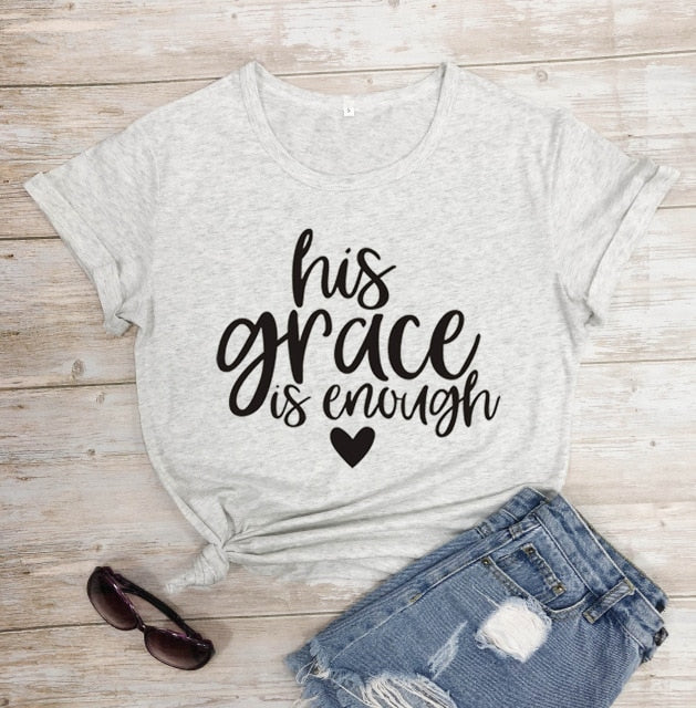 His Grace Is Enough Christian Statement Shirt-unisex-wanahavit-marble-black text-XXL-wanahavit