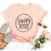 peach tee black text