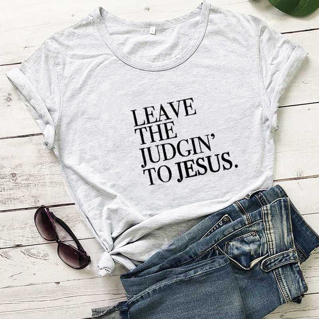 Leave The Judgin' To Jesus Christian Statement Shirt-unisex-wanahavit-burgundy-white text-XXL-wanahavit